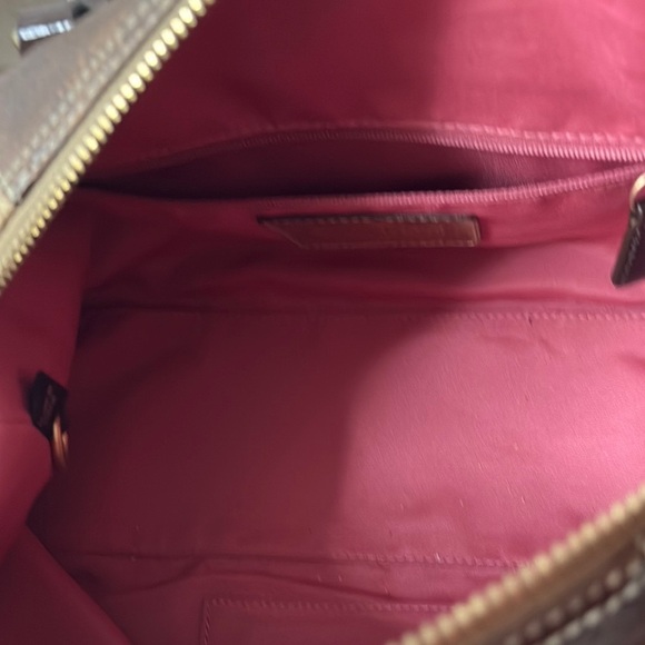 Coach Brown and Tan Satchel with Structured Design - Picture 14 of 16